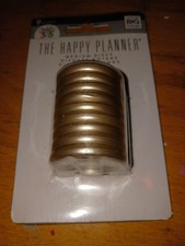 Me  My Big Ideas The Happy Planner 9 Gold Plastic Discs Medium Size - 1.25"
