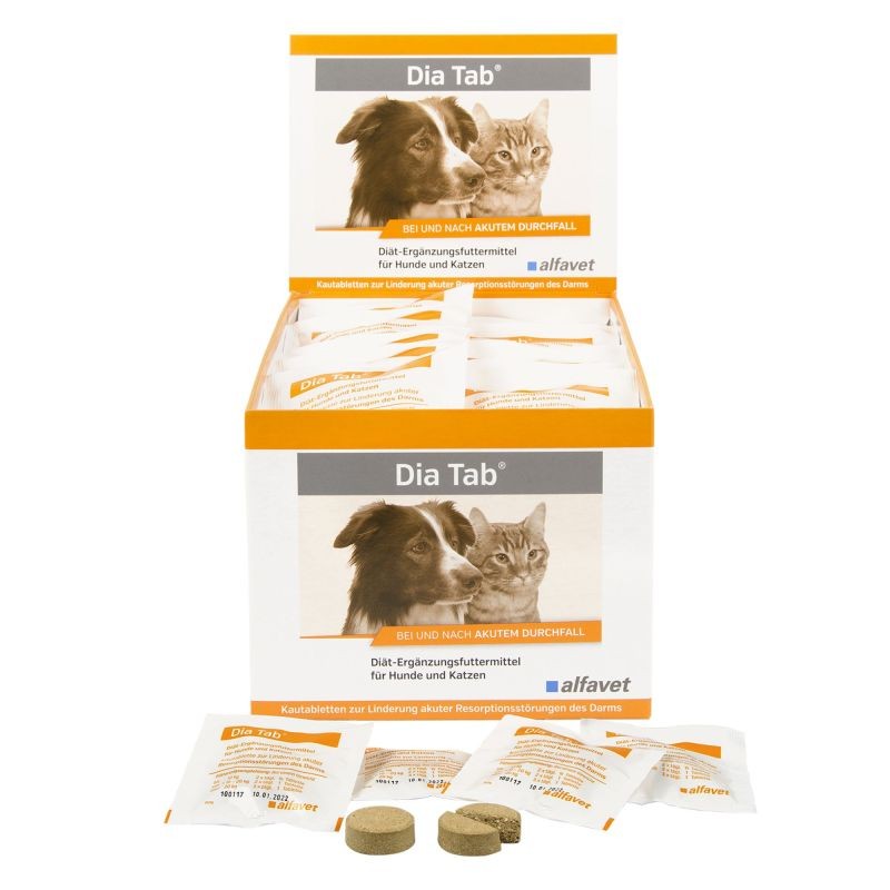 Alfavet Dia Tab 18 Kautabletten vom Tierarzt bei Durchfall Hund / Katze SPARPACK