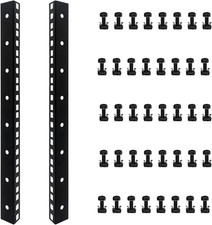 8U Rack Rails with M6 Rack Mount Screws and Cage Nuts Set for DIY Server and Net