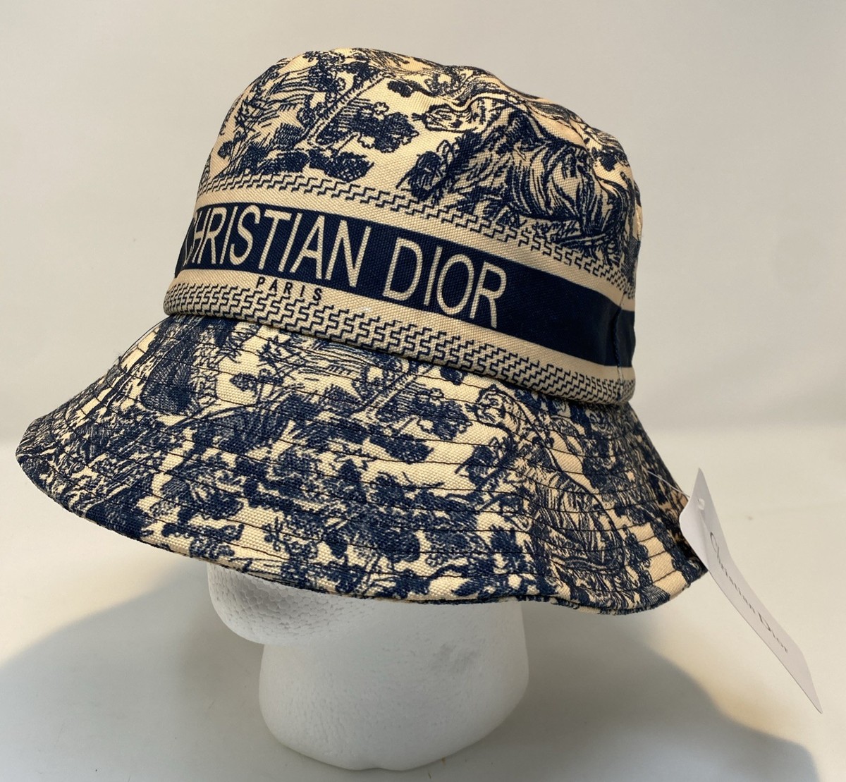 Sun Hat Dior Sailor Hat Dior Navy Blue Monogram Brim Bucket Hat