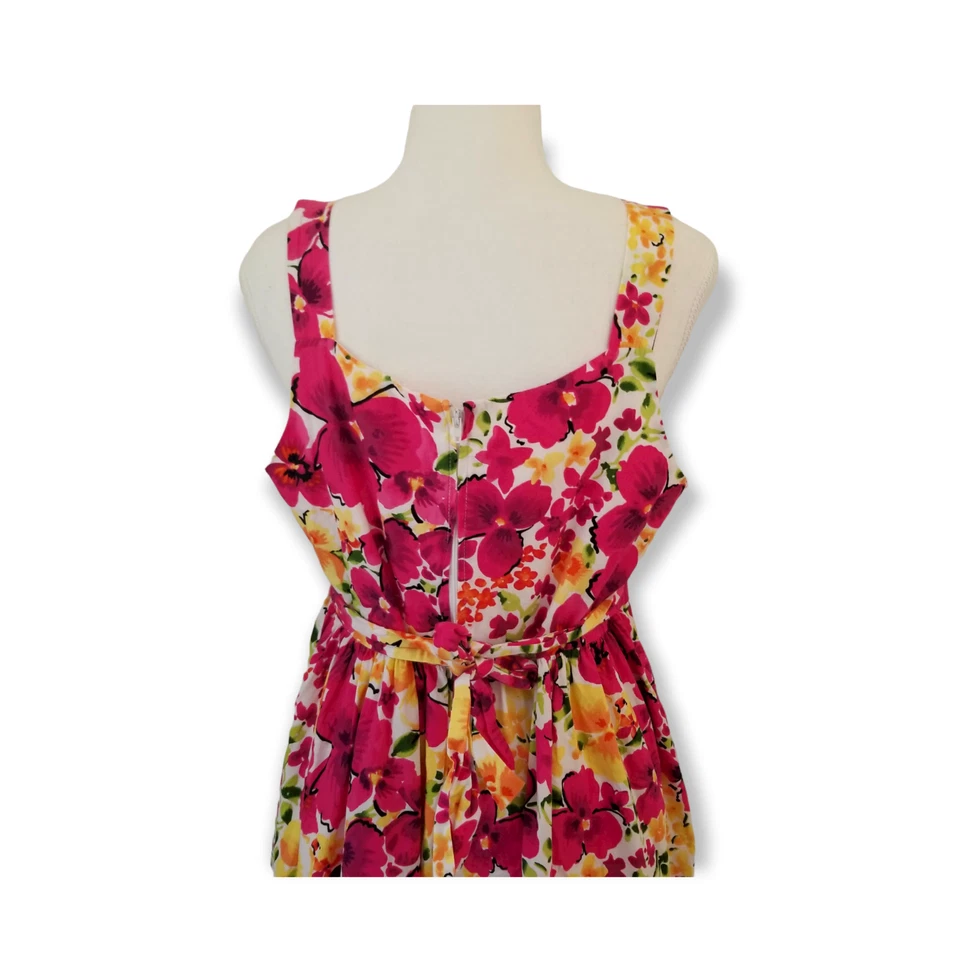 Bonnie Jean Girls Dress Multicolor Floral, ruffle neckline - Size 18 ½ - Image 4 of 4