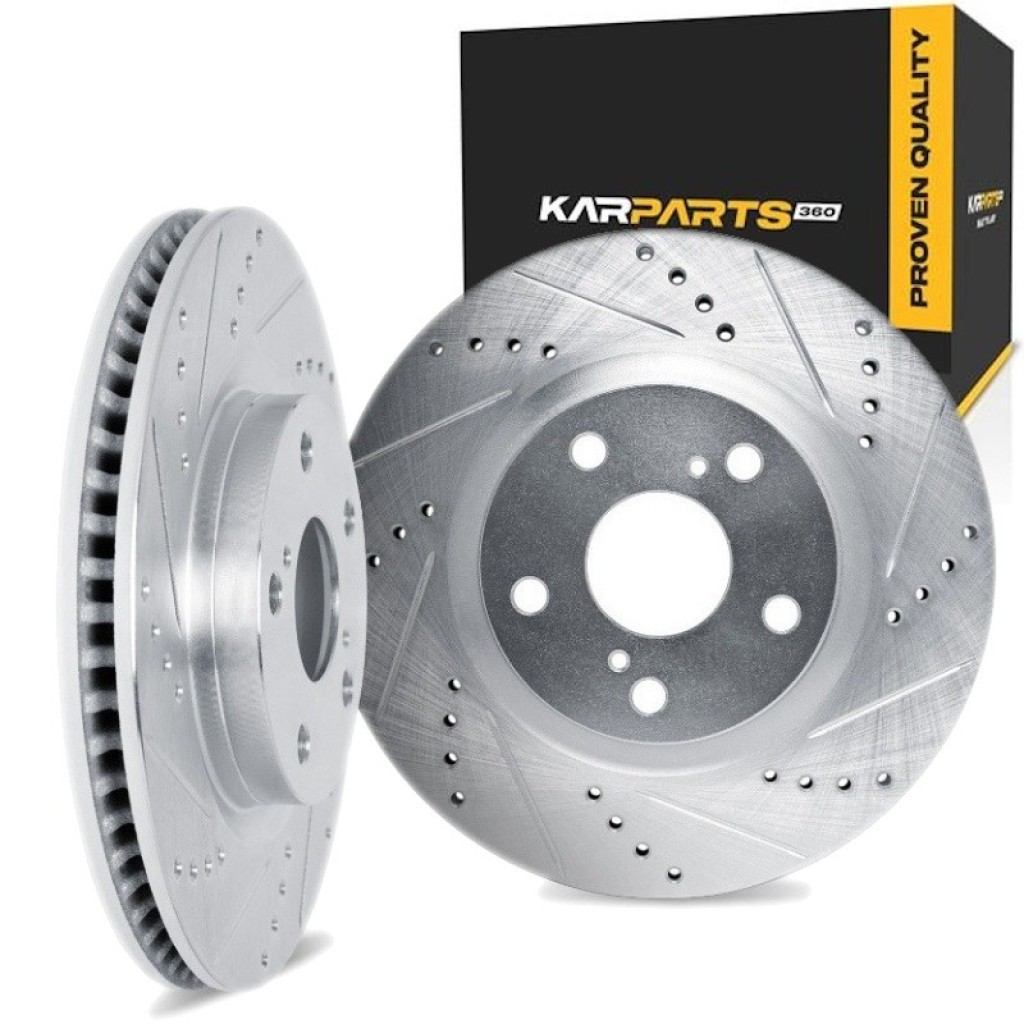 For Nissan Leaf 2018-2023 Rotor Set | Rear | Cast Iron | Drilled And Slotted