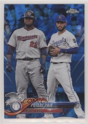 2018 Chrome Sapphire Topps Online Exclusive Miguel Sano Eric Hosmer #262 0b5