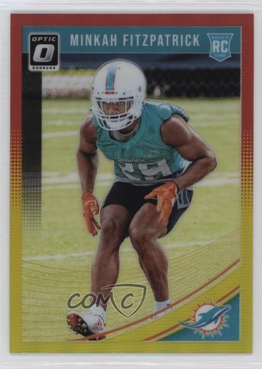2018 Donruss Optic Rookies Red & Yellow Prizm Minkah Fitzpatrick #103 17wc