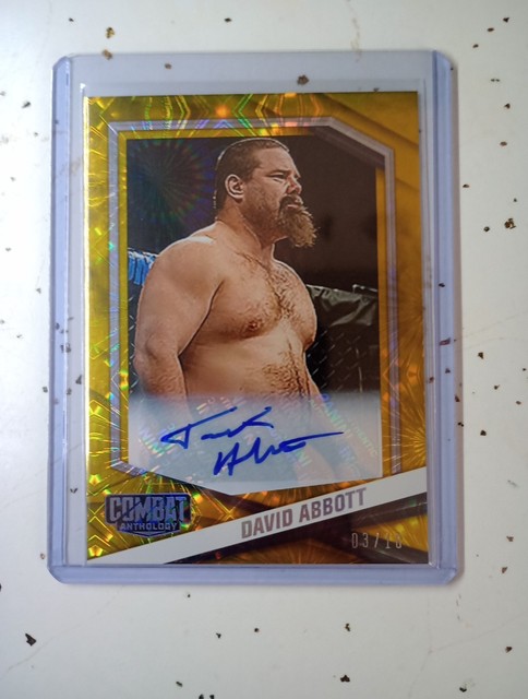 2025 Panini Combat Anthology David 'Tank' Abbott Gold  Fireworks Autograph /10