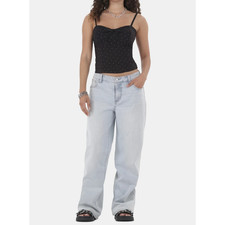 No Boundaries Baggy Wide Leg Jeans Womens Super Light Wash Size XXS 00 