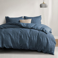 100 Cotton Waffle Duvet Cover King Size, 3 Pieces Soft Breathable Duvet Cover S