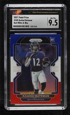 2021 Panini Prizm Rookie Red White & Blue Rashod Bateman CSG 9.5 Mint Plus 1oa8