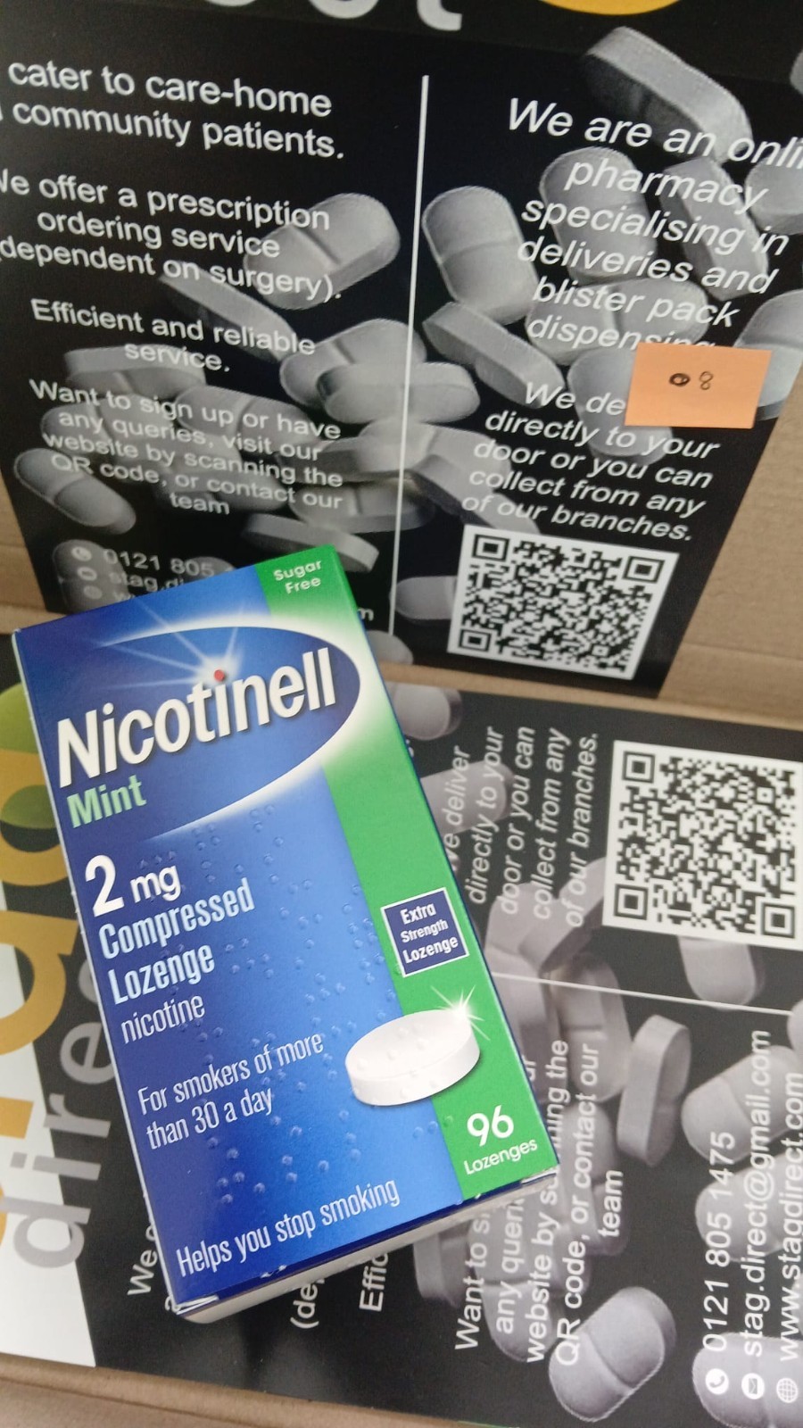 Nicotinell Mint - 2mg Compressed Lozenge Nicotine - 96 Lozenges
