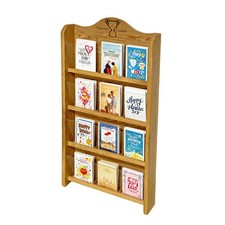 Wallmount Card Rack 12 Slots 5x7" Hardwood Greeting Cards 38"x18.5" USA
