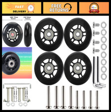 2 Pairs Replacement Luggage Wheels 75mm Inline Roller Skate Wheels Bearings Ki