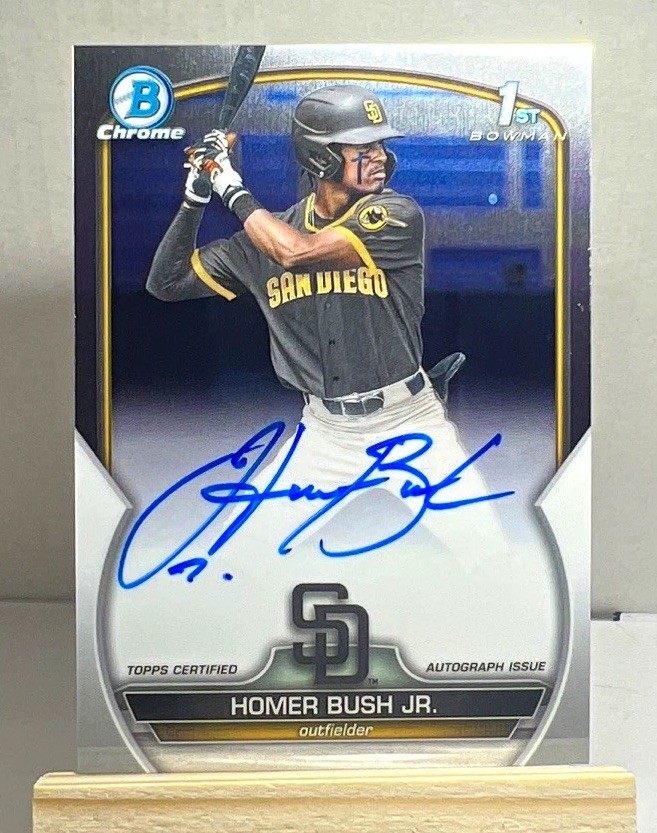 2023 Bowman Draft Chrome Homer Bush Jr 1st Bowman Auto #CDA-HB Padres