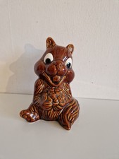 Vintage Sylvac Ceramic Chipmunk Money Bank with Stopper