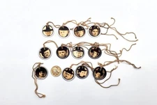 12-Halloween-Primitive-Metal Rim-Witch-Linen Cardstock-Gift-Hang-Tags