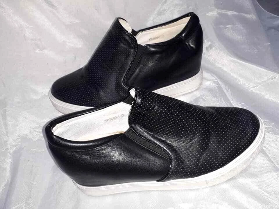 Sneakers Scarpe Slip On donna 39 Nero Zeppa Interna Woman Shoes eBay