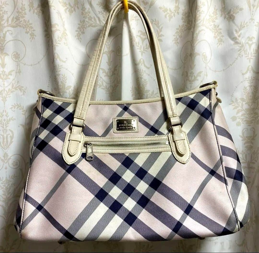 バッグ Burberry Burberry Check & Leather Top Handle Note Bag | Saks Fifth Avenue