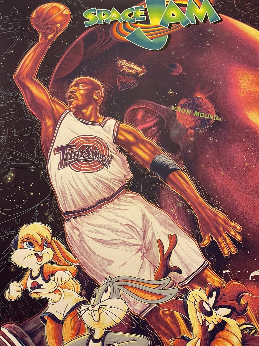 Space Jam Michael Jordan Looney Tunes Movie Art Print Poster Mondo
