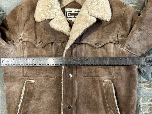 Vintage 1970’s Heavy Lined Suede Western Barn Ranch Farm Worn Jacket 38 Campus - Picture 6 of 24