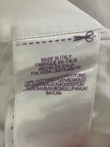 Ralph Lauren Purple Label Boys 16 White Long Sleeve Button Down Shirt Italy - Picture 6 of 6