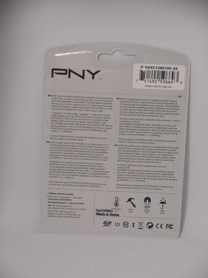 PNY 128GB High Performance UHS-I SDXC Memory Card (Class 10) - Image 2 of 2