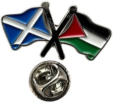 Scotland & Palestine Pin badge Flag Friendship Small metal Lapel Pin Badge