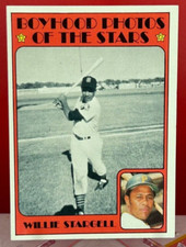 1972 Topps Baseball Card #343 WILLIE STARGELL  BOYHOOD PHOTOS OF THE STARS EX/MT