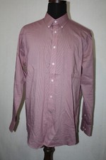 Crown  Ivy Slim Fit Red Micro Check Button Down Dress Shirt Sz XL 17-17.5 34/35