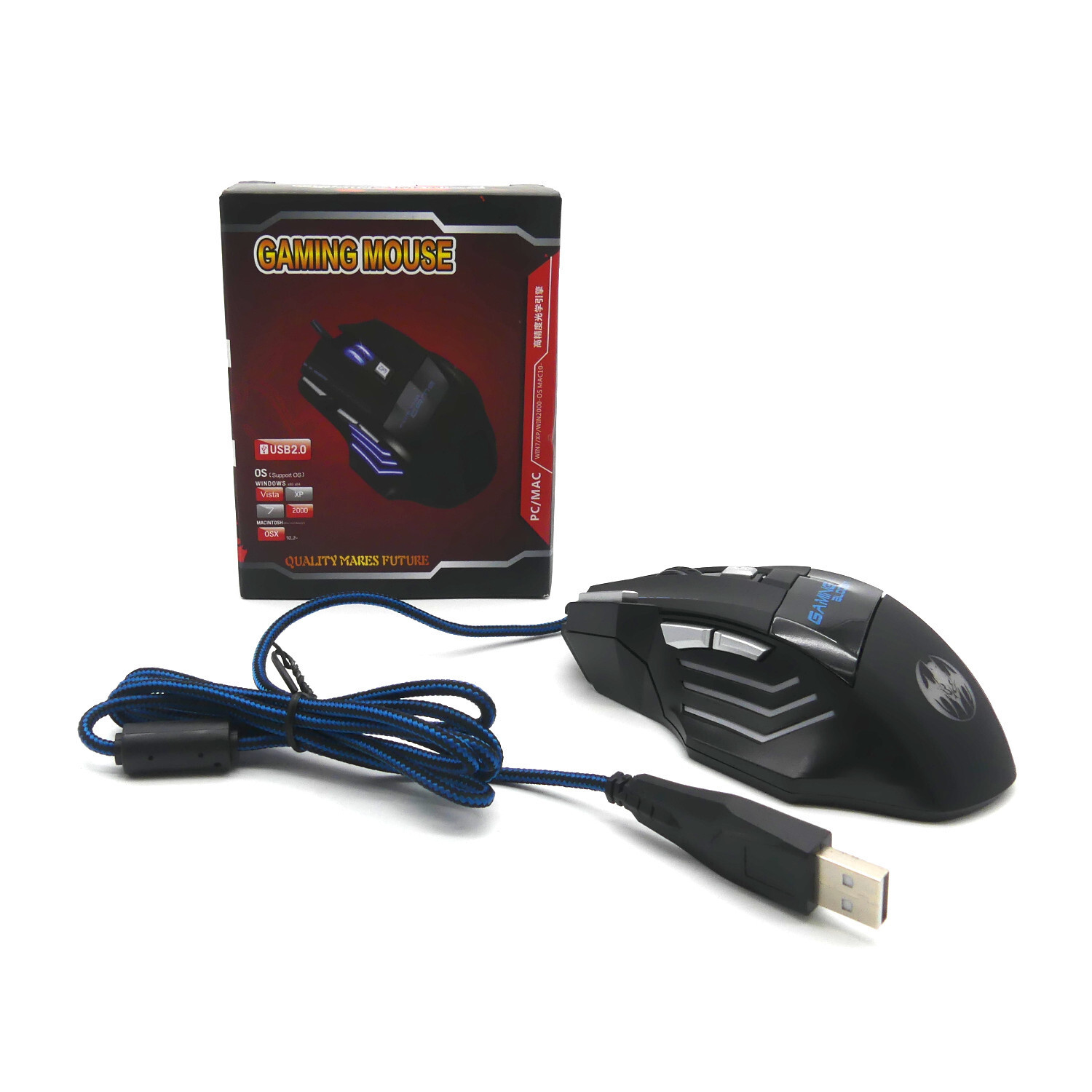 Gaming Maus Bloodbat PC Laptop Kabelgebunden Mouse Einstellbar bis 6800 DPI eBay