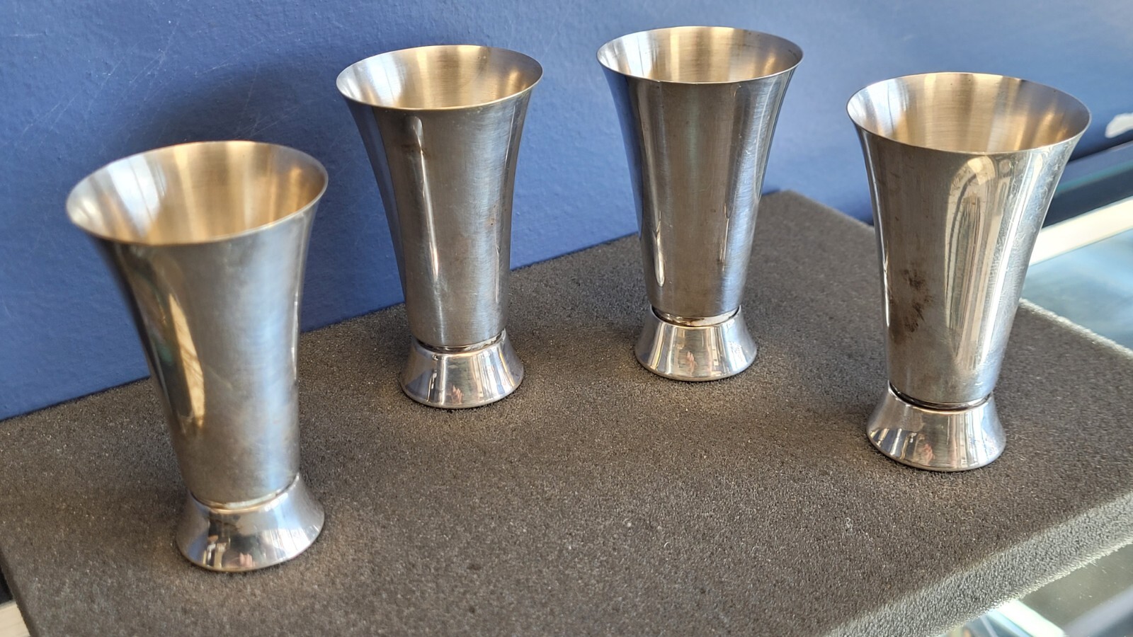 Lot Of 4 Vintage Newport .925 Sterling Silver Shot Glasses eBay