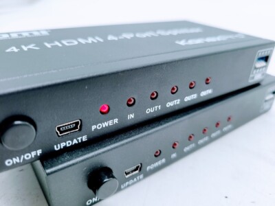 lot of 2 Kanexpro 4k HDMI 4-Port Splitter SP-HD1x44k