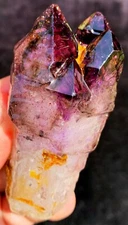 137g SCEPTERS! Diamond! Super Seven Skeletal Hair Amethyst Quartz Crystal ip1805