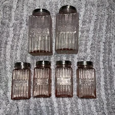Retro Pink Glass Kitchen Spice Space