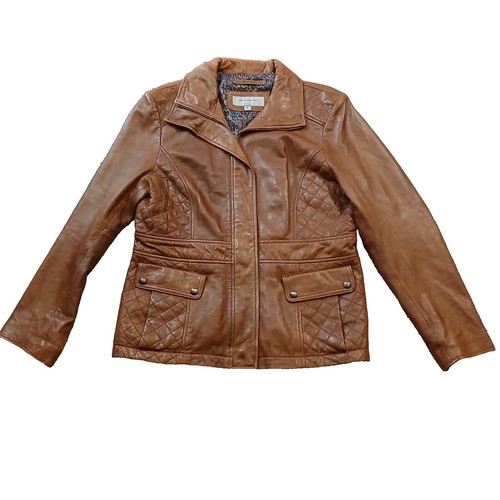 WAREHOUSE York leather down vest Red x Brown | eBay