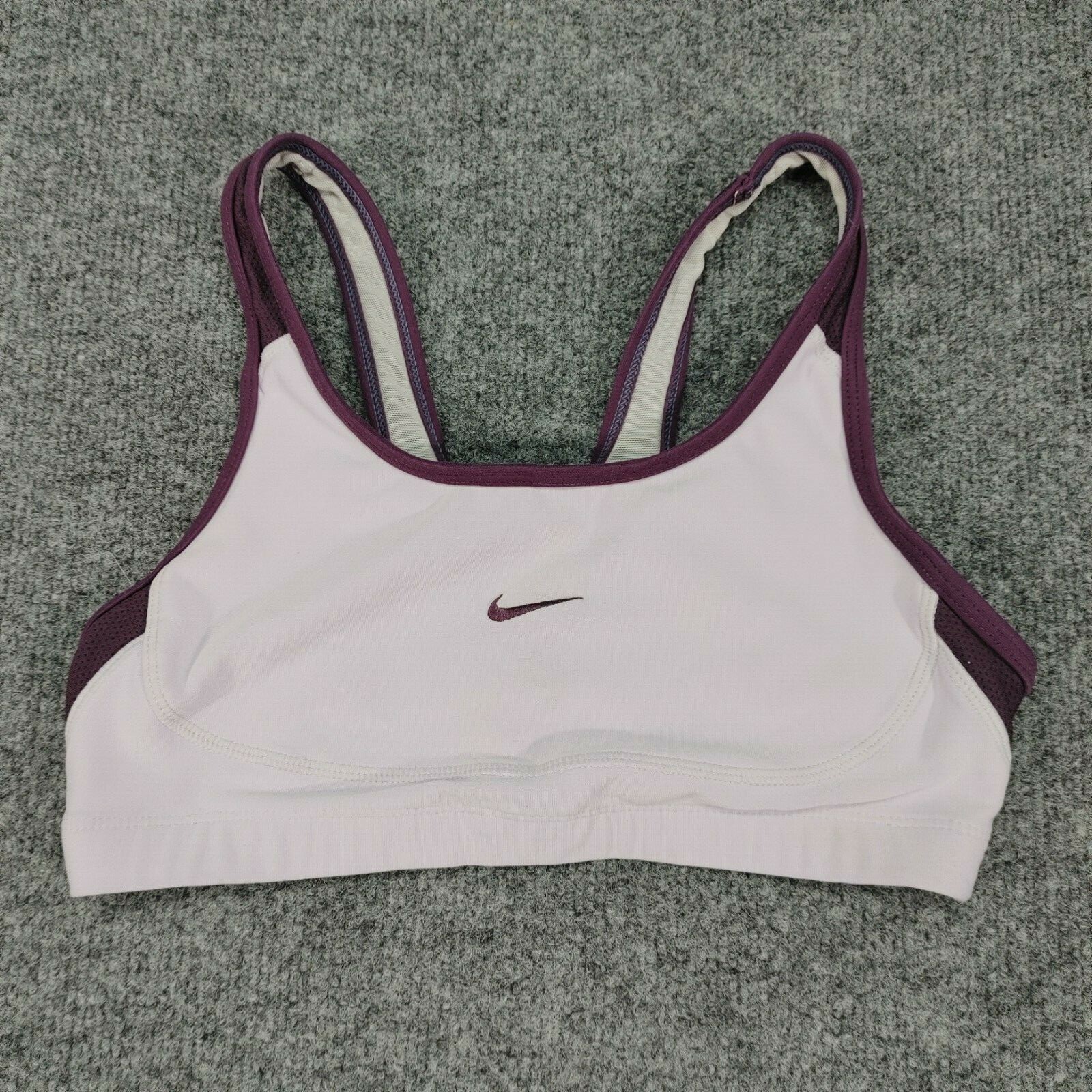 Nike Sports Bra Women's Dri Fit Logo Swoosh Racerback Lavender Size XS-image