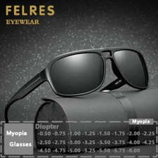 Unisex Square Tinted Myopia Nearsighted Glasses Fashion Outdoor Sunglasses New