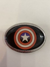Vintage Captain America Shield Metal Belt Buckle Avengers Superhero