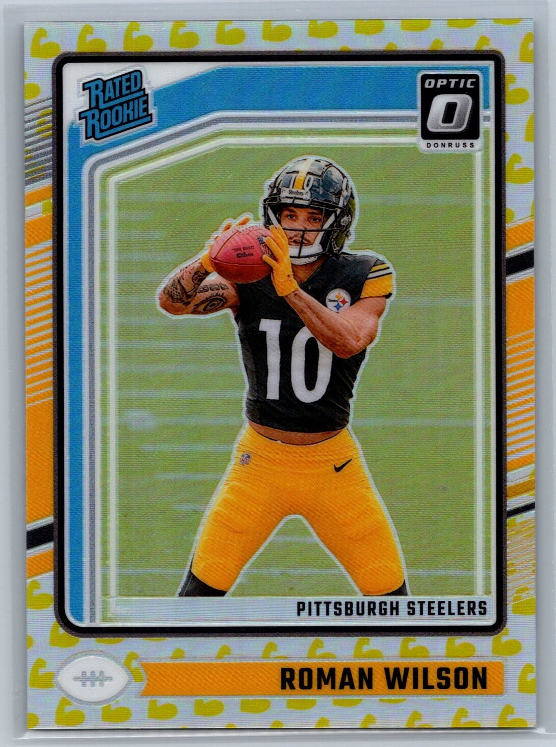 2024 Panini Optic Roman Wilson Rated Rookie Flex Emoji /149 SP • Steelers #285