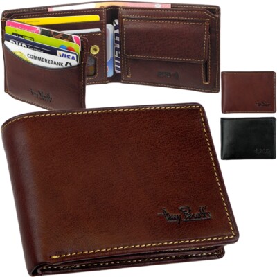 Tony Perotti Mini Wallet With Coin Compartment, RFID Leather, XS, 2 Colors