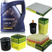 Mann Inspektionspaket 5L Mannol Defender 10W-40 FüR CitroëN Xsara 1.4I