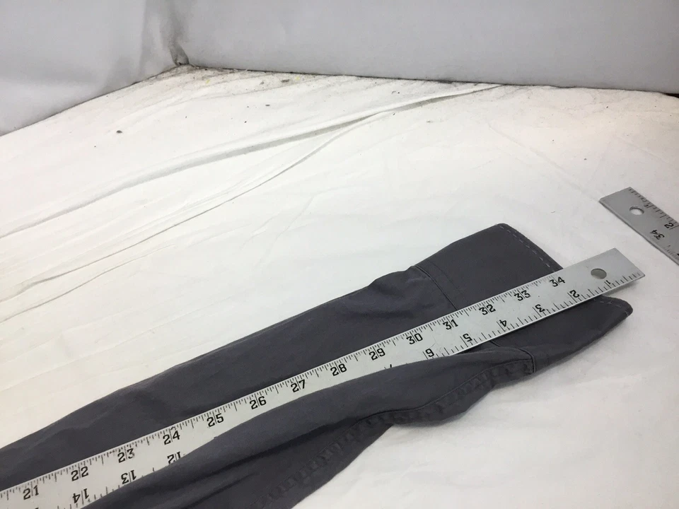 Envy Couture 修身翻盖袖口衬衫 XL 灰色棉土耳其制造 YGI R1-653 — 第 3/4 张图片