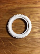 1 Pneu blanc pour voiture Meccano Constructor Car N2 Tire Tyre 51mm