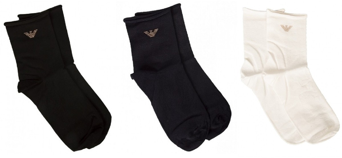 Calcetines mujer EMPORIO ARMANI calcetín bajo sin elástico en viscosa caja regal