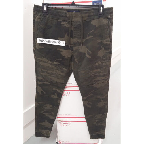 HOLLISTER ADVANCED STRETCH TWILL SUPER SKINNY JOGGER PANTS CAMO MENS SIZE XL - Picture 1 of 9