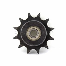 08B Idler Sprocket 12 Teeth Bore 6mm-8mm Double Bearings Metal Roller Chain