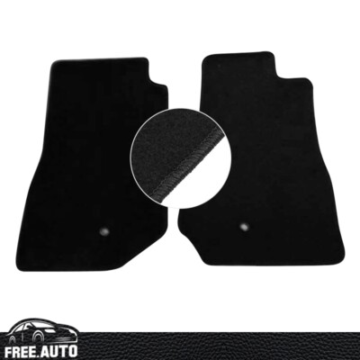 Car Floor Mats Fits 07-12 Wrangler  Sport 2DR 4DR Black Carpets 2PC Sets - Nylon