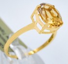 GENUINE  3.68 Cts YELLOW TOPAZ RING 10K GOLD - Free Appraisal Service - NWT