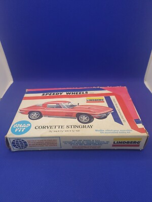 LINDBERG SPEEDY WHEELS CORVETTE STINGRAY MODEL KIT DAMGED BOX