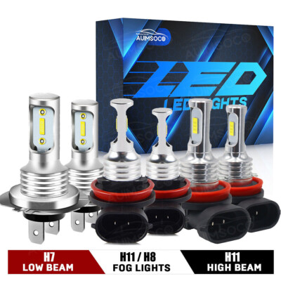 For 2013-2018 Traverse 8000K LED Headlight Hi/Lo + Fog Light Bulbs Combo
