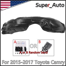 Front Passenger Side Fender Liner w/ Clips For 2015-2017 Toyota Camry TO1249187
