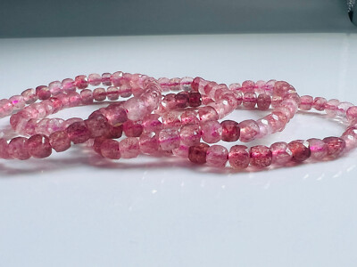 Strawberry Quartz Stretch Bracelet Faceted 5mm Top Quality Natural Stone Healing Stone